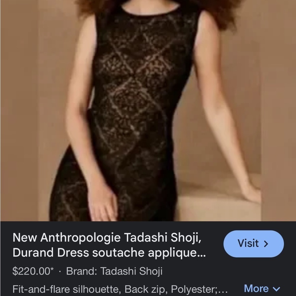 SHO by TADASHI SHOJI Durand Dress In Black Size 2 evening formal event coctail